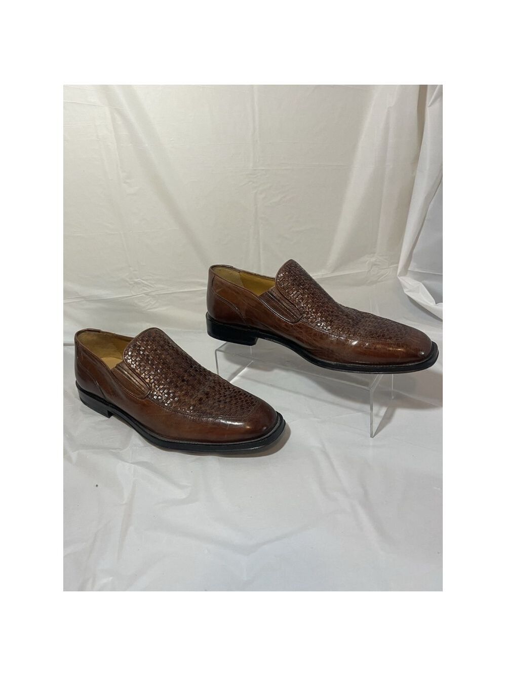Johnston & Murphy Driver Woven Slip On Loafer size 8 M Brown - Picture 11 of 15